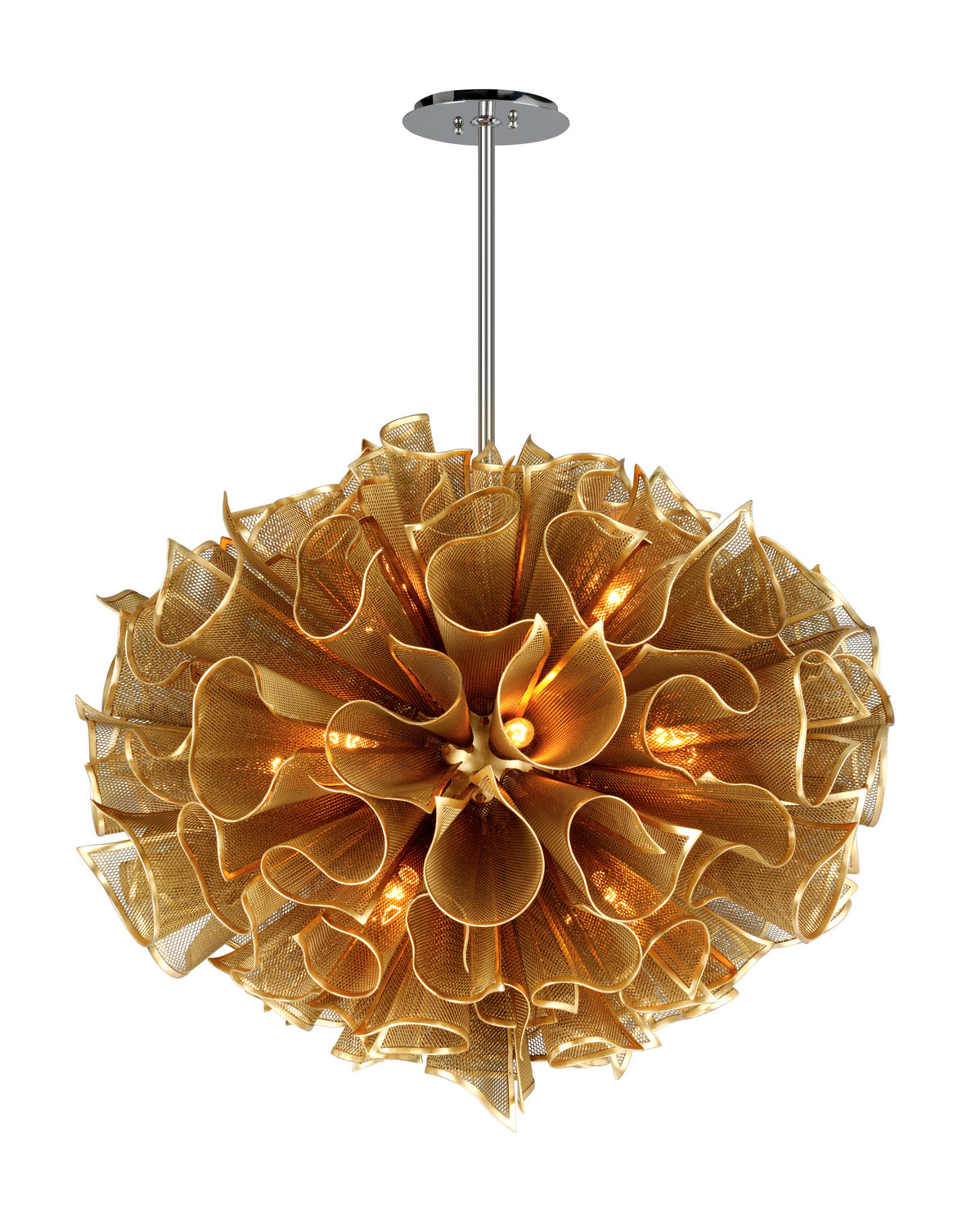 Corbett Lighting - 218-416-GL - 16 Light Chandelier - Pulse - Gold Leaf