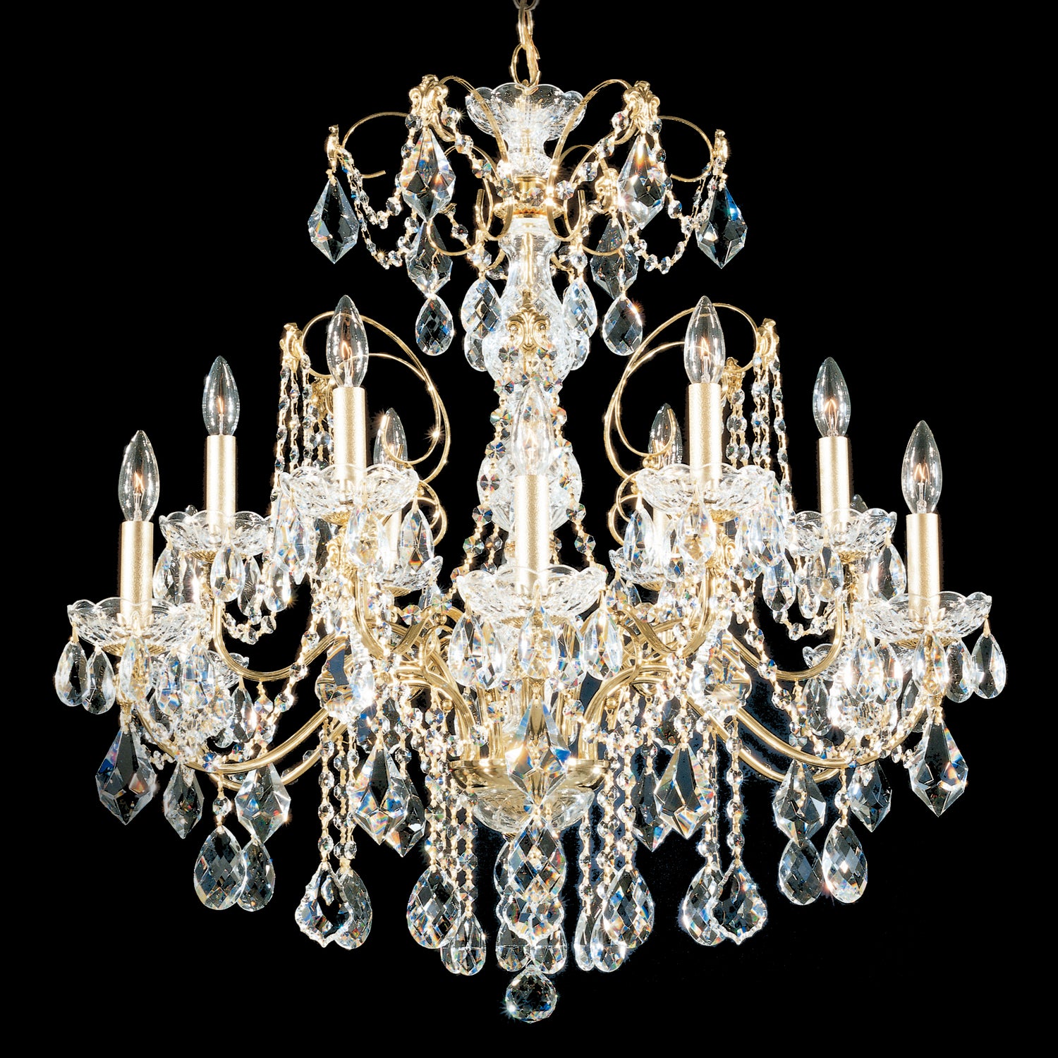 Schonbek - 1712-211 - 12 Light Chandelier - Century - Gold