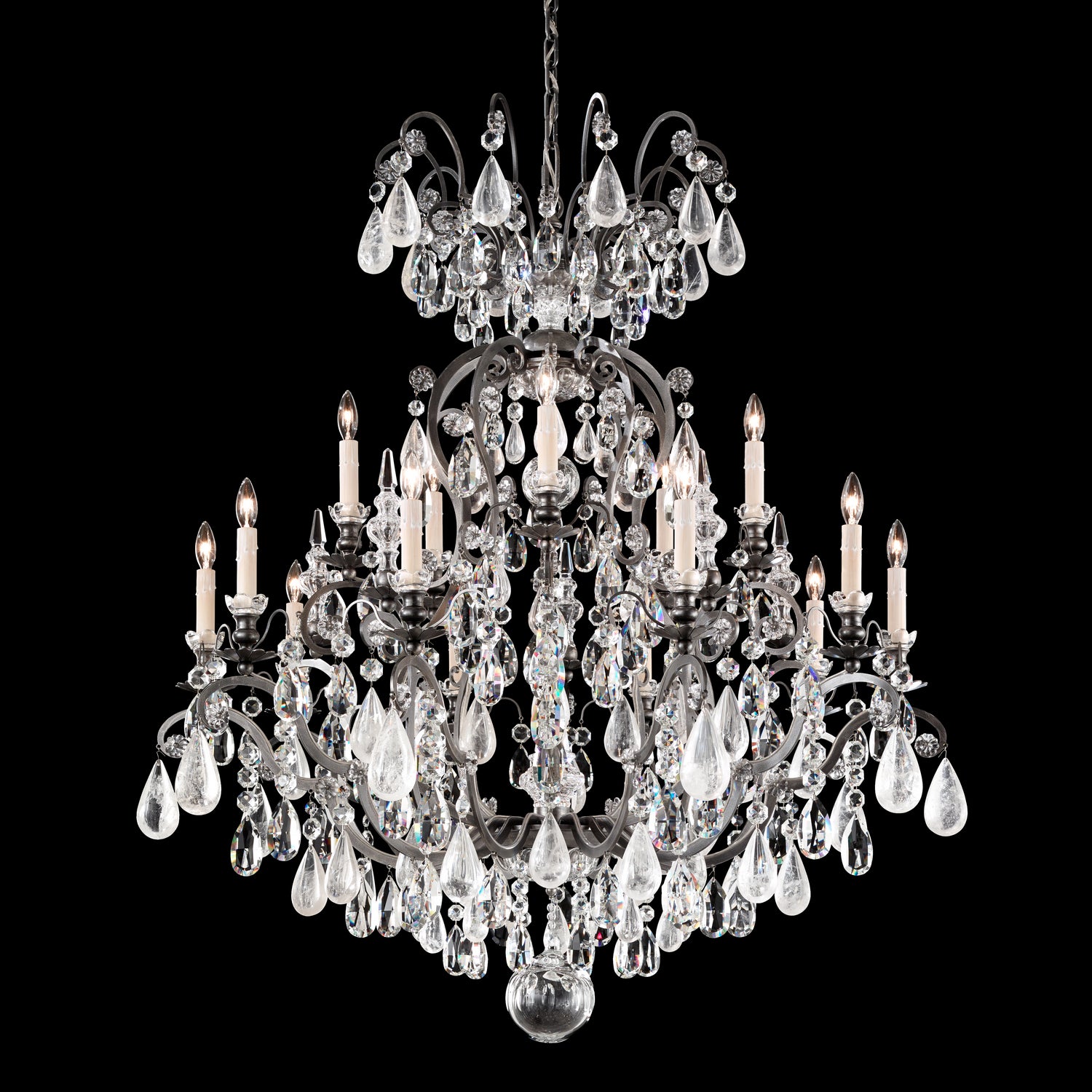 Schonbek - 3573-47CL - 16 Light Chandelier - Renaissance Rock Crystal - Antique Pewter