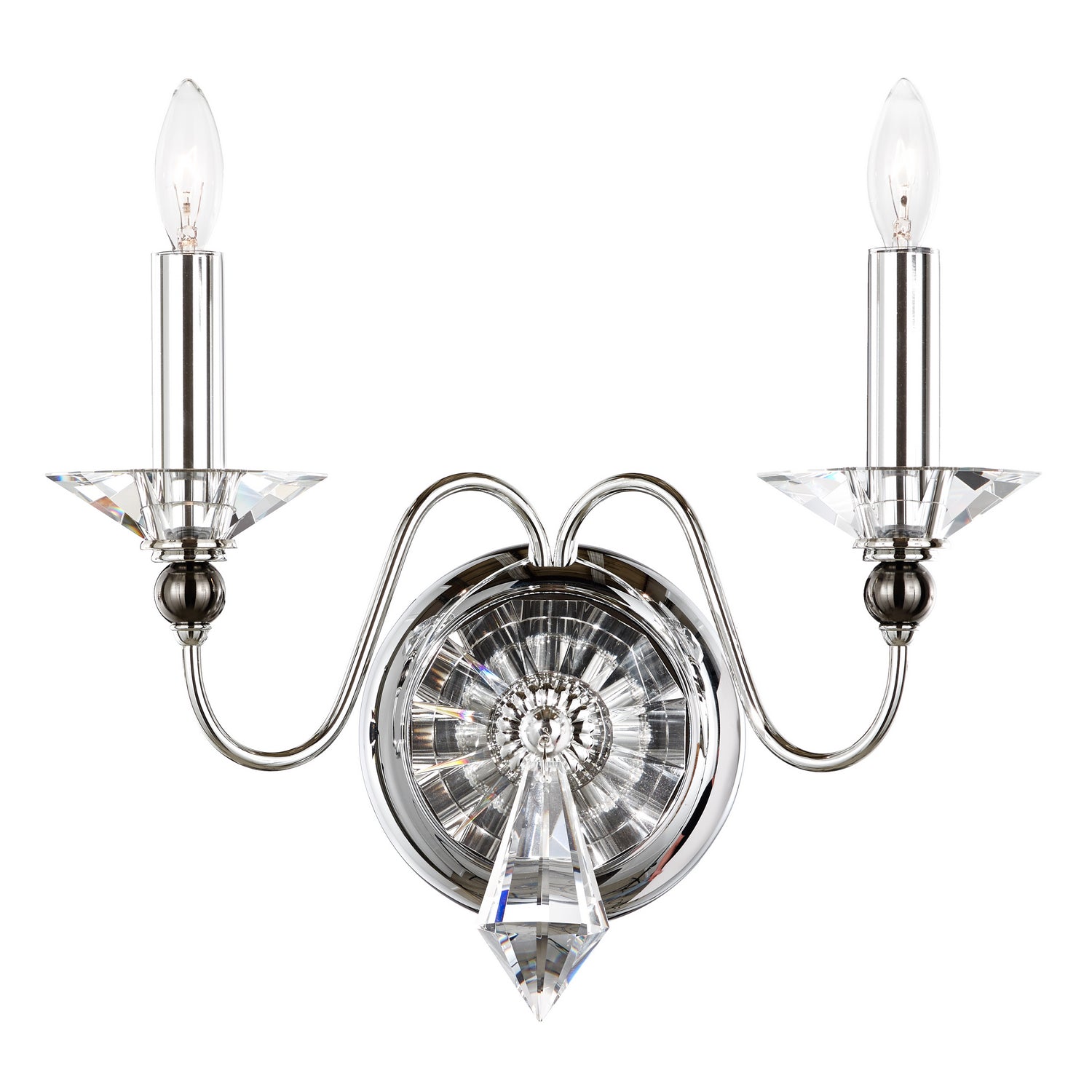 Schonbek - 9672-40CL - Two Light Wall Sconce - Jasmine - Silver