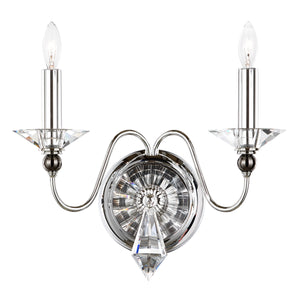 Schonbek - 9672-40CL - Two Light Wall Sconce - Jasmine - Polished Silver