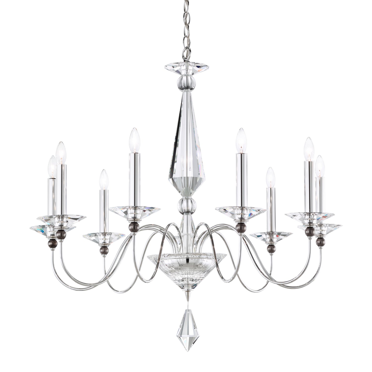 Schonbek - 9679-40CL - Nine Light Chandelier - Jasmine - Silver