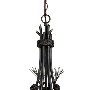 Vaxcel - H0170 - Six Light Chandelier - Sierra - Black Walnut