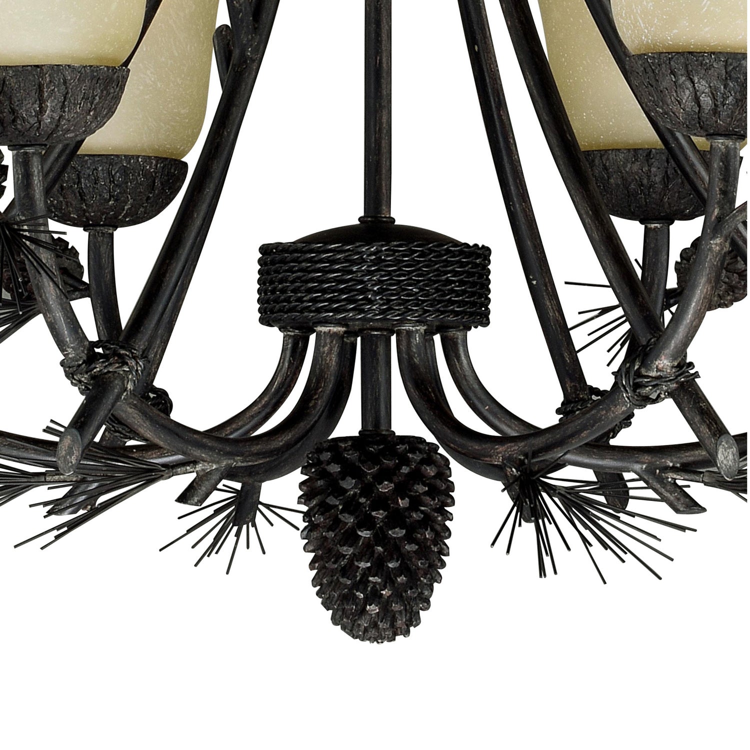 Vaxcel - H0170 - Six Light Chandelier - Sierra - Black Walnut