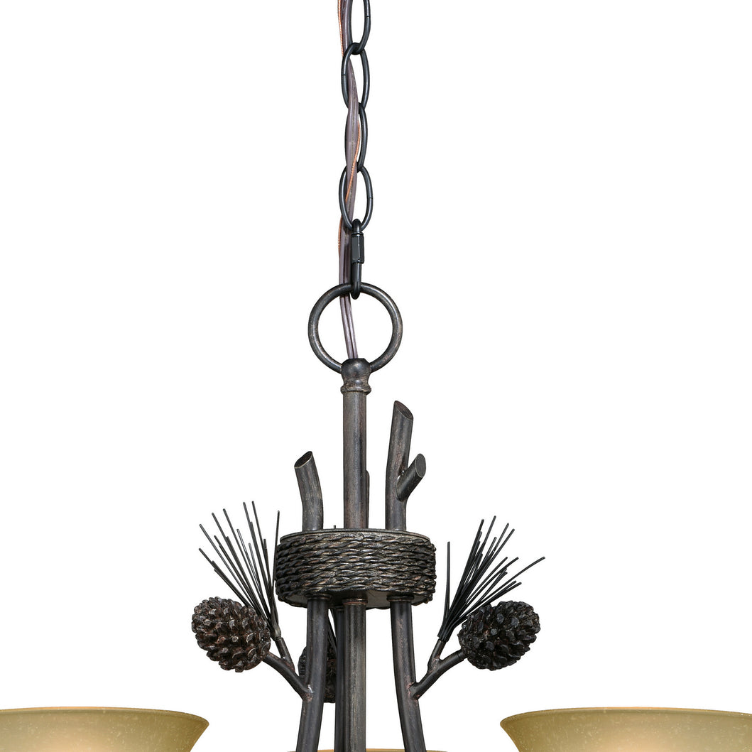 Vaxcel - H0172 - Three Light Mini Chandelier - Sierra - Black Walnut