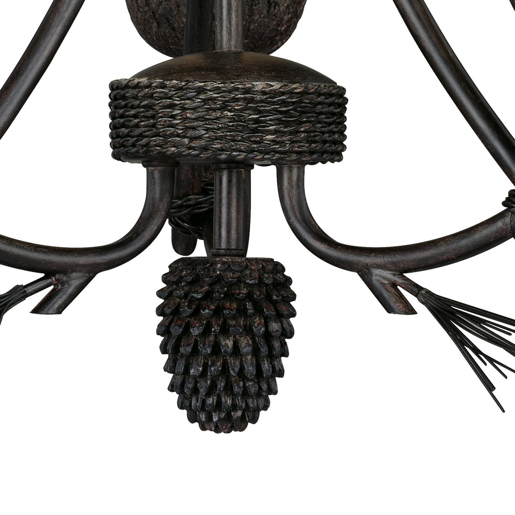 Vaxcel - H0172 - Three Light Mini Chandelier - Sierra - Black Walnut