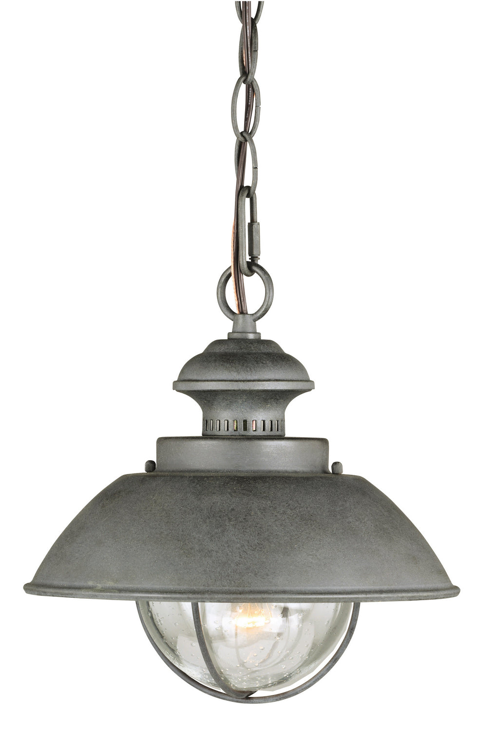 Vaxcel - T0265 - One Light Outdoor Pendant - Harwich - Textured Gray