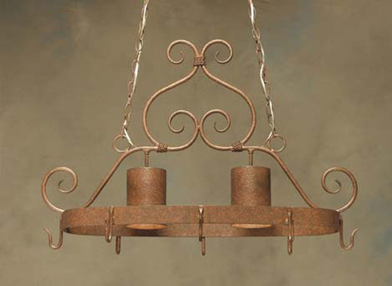 2nd Avenue - 01.0753.36 - Two Light Pot Rack - Argus - Rusty Nail