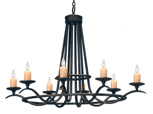 2nd Avenue - 01.0770.48.OVAL - Eight Light Chandelier - Octavia - Chestnut