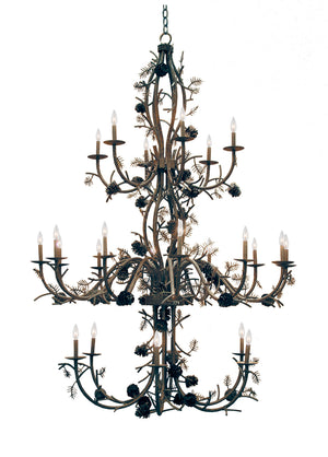 2nd Avenue - 01.0833.60 - 24 Light Chandelier - Pinecone - Chestnut