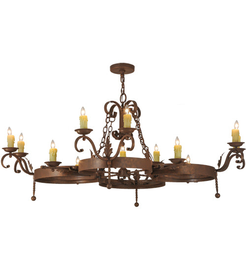 2nd Avenue - 01.0839.60.AR - 12 Light Chandelier - Andorra - Antique Rust