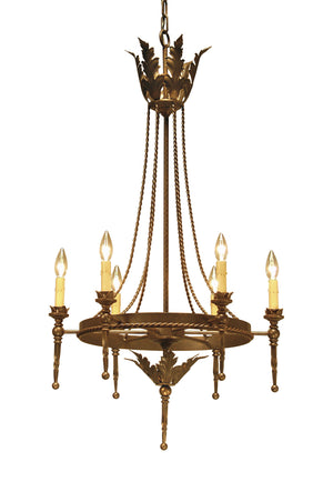 2nd Avenue - 01.0842.24 - Six Light Chandelier - Amaury - Gilded Tobacco