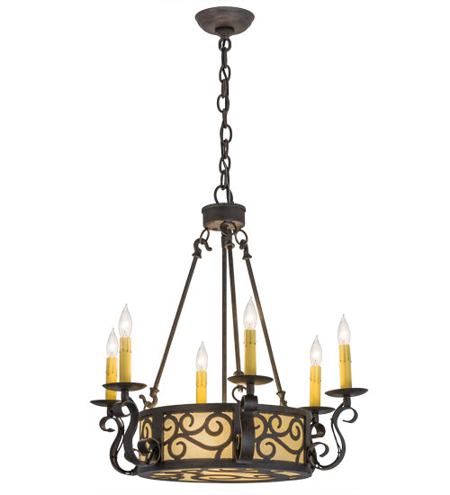 2nd Avenue - 01.0862.24.065T - Eight Light Chandelier - Delano - Chestnut