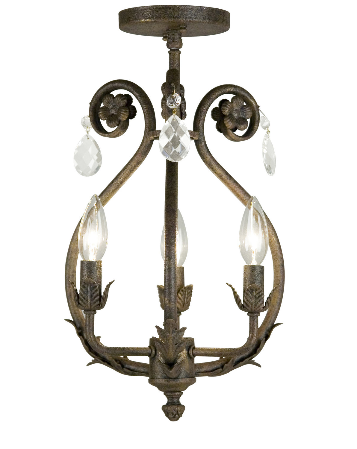 2nd Avenue - 01.0986.12.X - Three Light Chandelier - Antonia - Antiquity