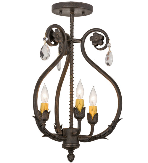 2nd Avenue - 01.0986.12.X.065T - Three Light Chandelier - Antonia - Chestnut