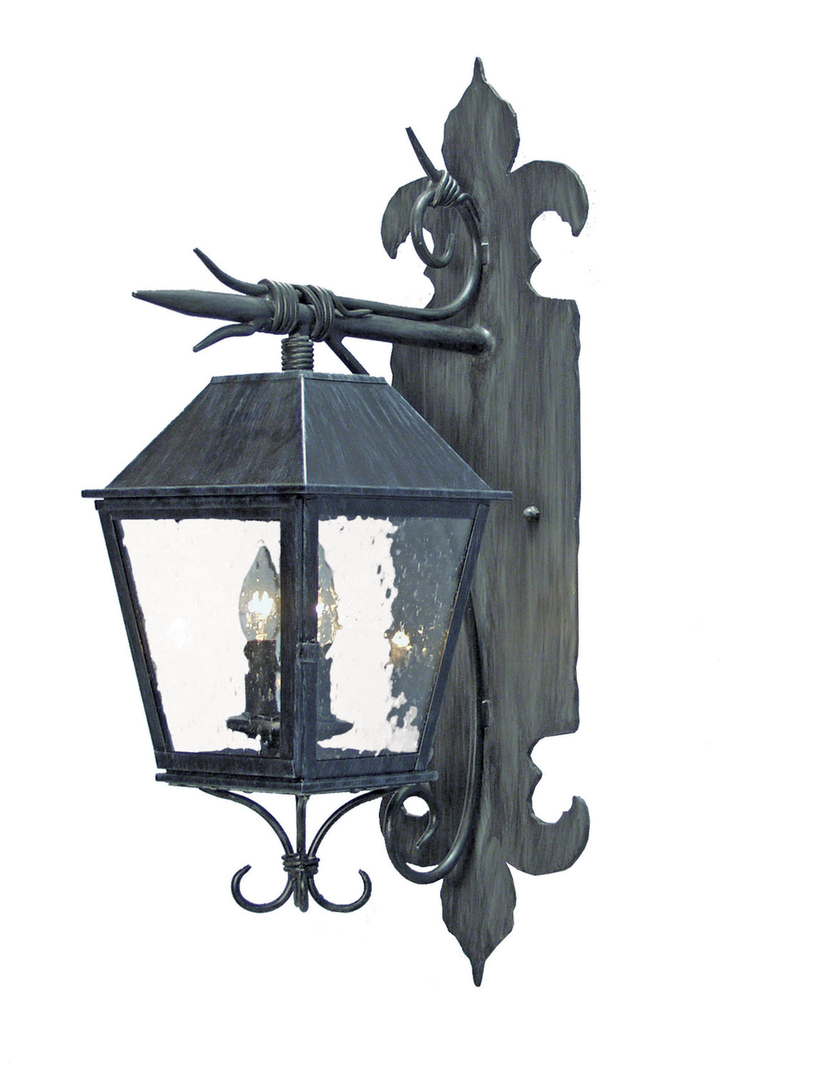 2nd Avenue - 03.1029.9 - Two Light Outdoor Lantern - Carmine - Antique Iron Gate