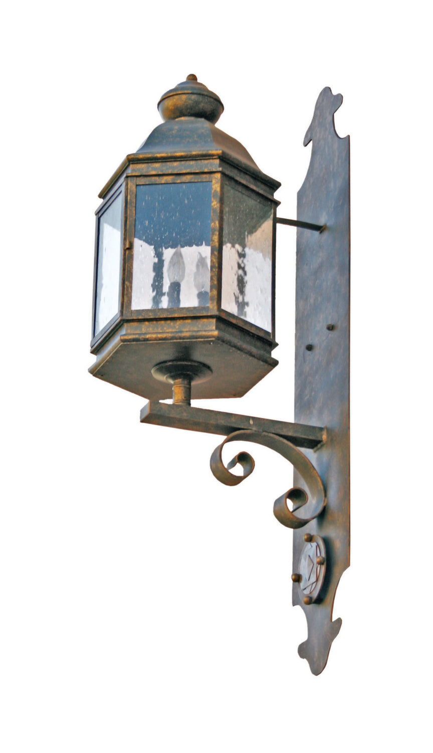 2nd Avenue - 03.1054.13 - Three Light Outdoor Lantern - Elemental - Golden Bronze