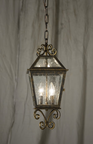 2nd Avenue - 03.1H124.BTSCROLL - Two Light Pendant - Corinna - Gilded Tobacco