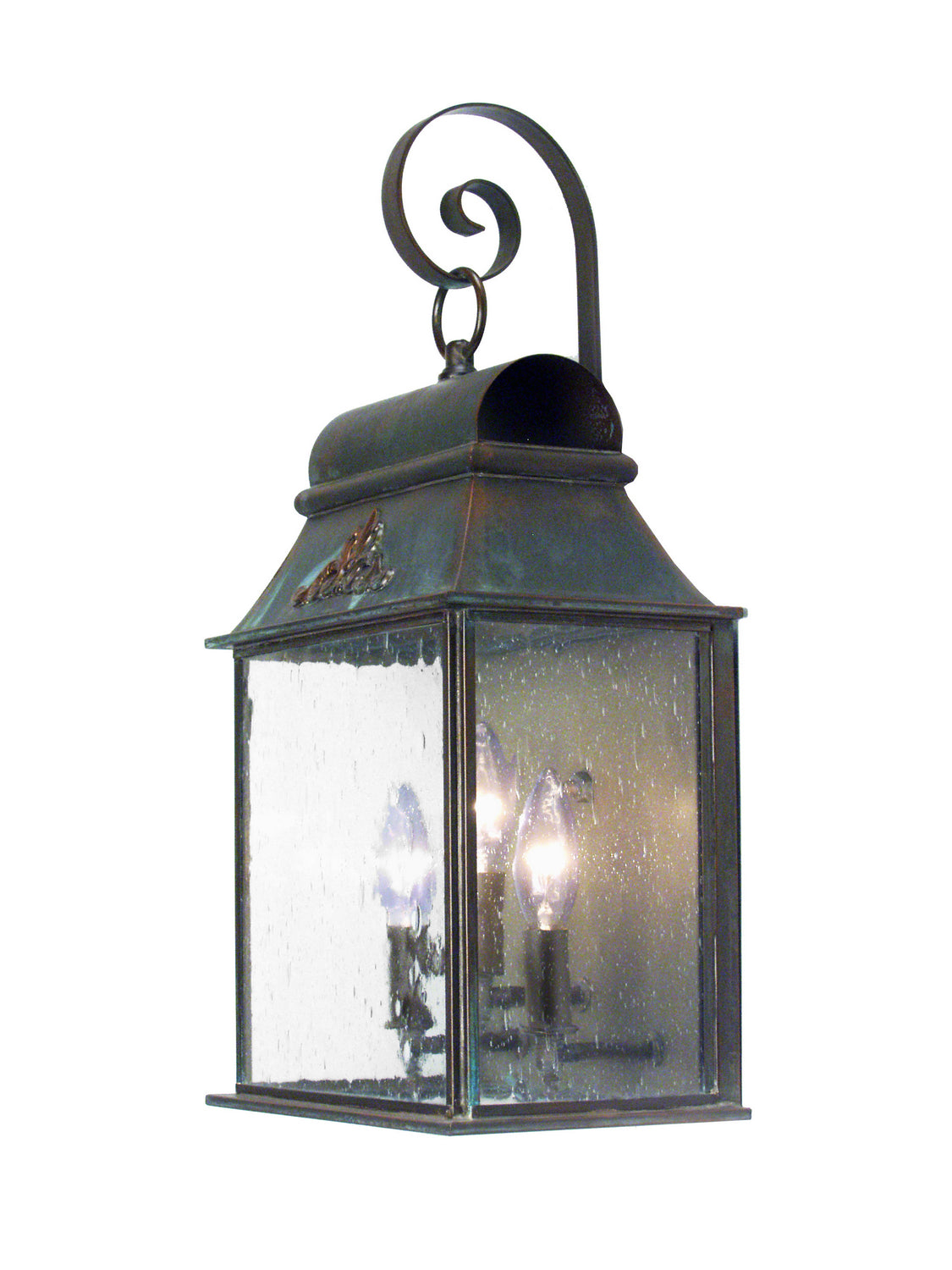 2nd Avenue - 03.9B131 - Three Light Outdoor Lantern - Bastille - Golden Verde