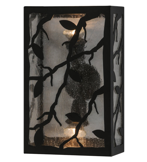 2nd Avenue - 04.1029.10.TOP - Two Light Wall Sconce - Branches with Leaves - Blackwash