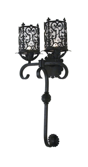 2nd Avenue - 04.1366.2 - Two Light Wall Sconce - Oskar - Blackwash