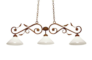 2nd Avenue - 05.0807.48 - Three Light Island Pendant - Bordeaux - Rusty Nail