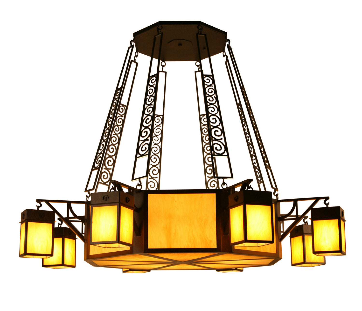 2nd Avenue - 05.1166.79 - Eight Light Chandelier - Azrael - Chestnut