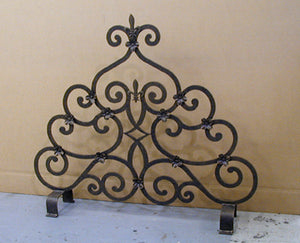 2nd Avenue - 10.0709 - Fireplace Screen - Fleur De Lys - Gilded Tobacco