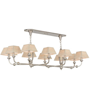 2nd Avenue - 200056-32.60L - Ten Light Chandelier - Cesta - Brushed Nickel