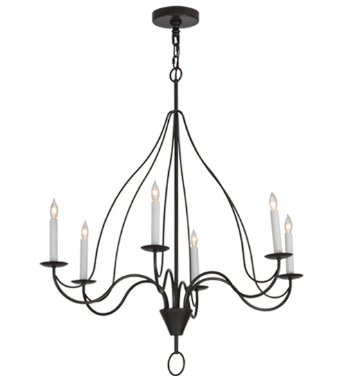 2nd Avenue - 200076-32 - Six Light Chandelier - Polonaise - Timeless Bronze