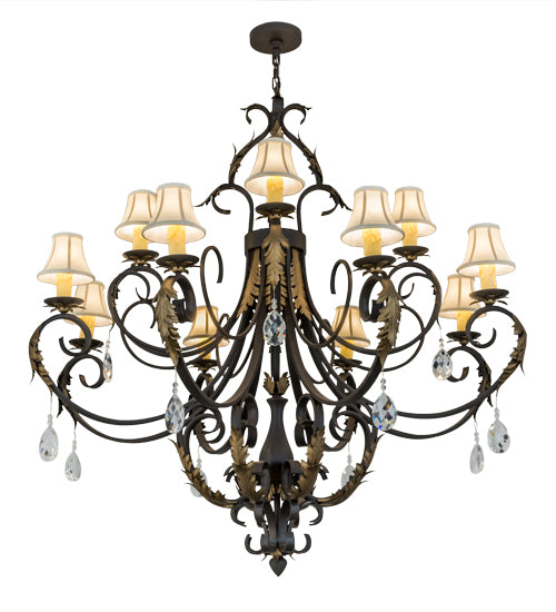 2nd Avenue - 200076-58.X - 12 Light Chandelier - Ingrid - Timeless Bronze Gold Accents