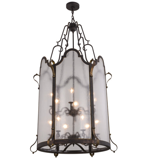 2nd Avenue - 200081-52 - 12 Light Foyer Lantern - Dubrek - Gilded Tobacco W/ Gold