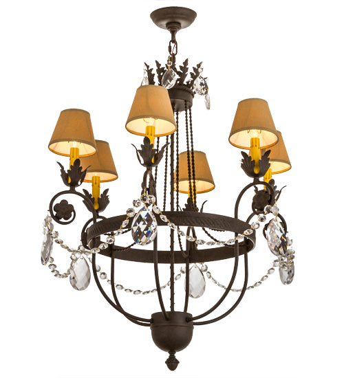 2nd Avenue - 200357-3 - Six Light Chandelier - Antonia - Chestnut