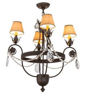 2nd Avenue - 200357-4 - Four Light Chandelier - Antonia - Chestnut