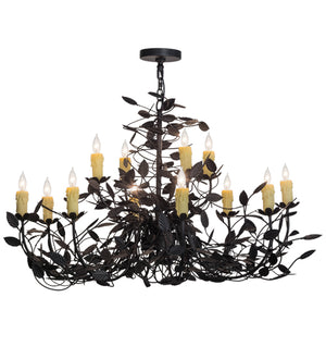 2nd Avenue - 201840-2-CNDL - 12 Light Chandelier - Pear Leaf - Black