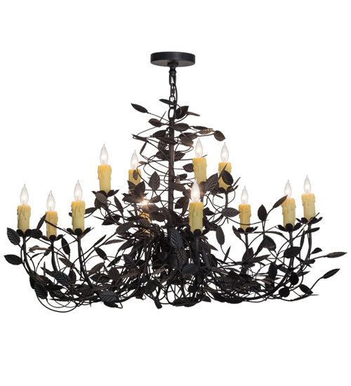 2nd Avenue - 201840-2-CNDL - 12 Light Chandelier - Pear Leaf - Black