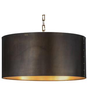 2nd Avenue - 202186-19 - 12 Light Pendant - Cilindro - Craftsman Brown & Brushed Brass