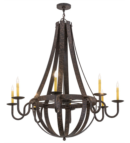 2nd Avenue - 202256-3 - Eight Light Chandelier - Barrel Stave - Coffee Bean