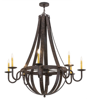 2nd Avenue - 202256-3 - Eight Light Chandelier - Barrel Stave - Coffee Bean