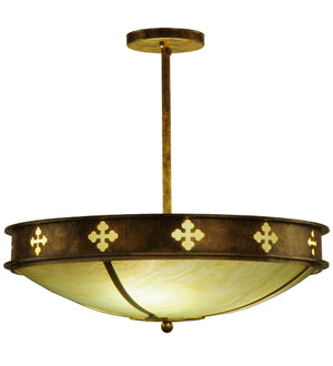 2nd Avenue - 202258-8 - Three Light Semi-Flushmount - Byzantine - Brushed Gold