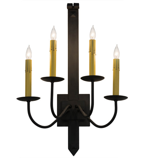 2nd Avenue - 203287-3 - Four Light Wall Sconce - Primitive - Costello Black