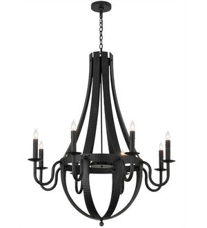 2nd Avenue - 203287-4 - Eight Light Chandelier - Barrel Stave - Costello Black