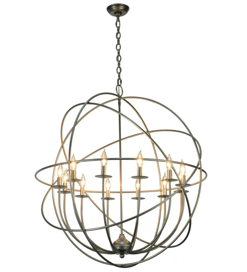 2nd Avenue - 210717-15 - 12 Light Chandelier - Atom Enerjisi - Pewter