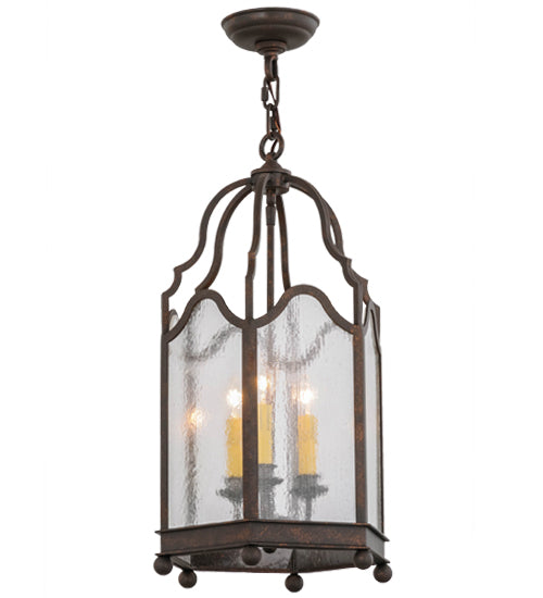 2nd Avenue - 213334-10 - Three Light Foyer Lantern - Antencio - Gilded Tobacco