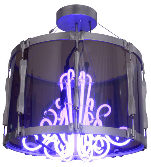 2nd Avenue - 216380-35 - Six Light Pendant - Purple Haze - Nickel