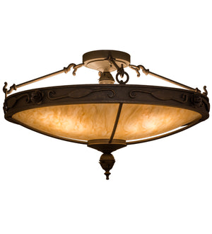 2nd Avenue - 216393-1 - Four Light Semi-Flushmount - Arabesque - Gilded Tobacco