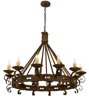 2nd Avenue - 217615-5 - 12 Light Chandelier - Goulaine Corde - Rustic Iron