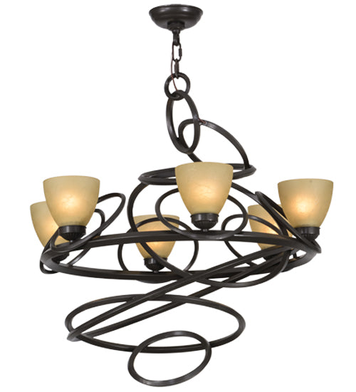 2nd Avenue - 218501-14 - Six Light Chandelier - Anneau - Timeless Bronze