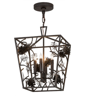 2nd Avenue - 221155-1 - Four Light Pendant - Kitzi - Chestnut