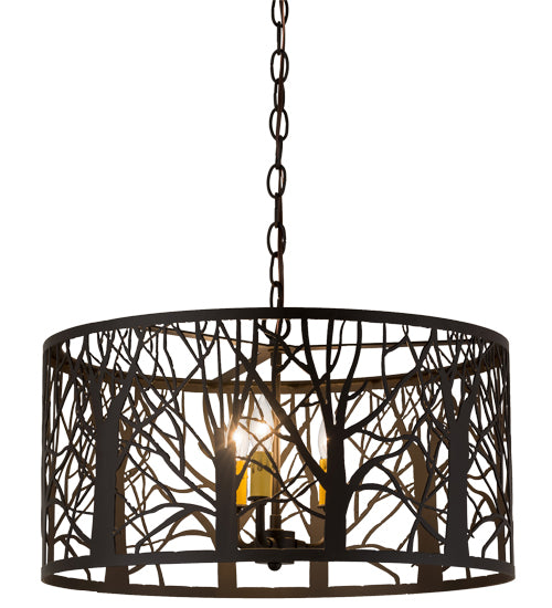 2nd Avenue - 48138-4 - Three Light Pendant - Winter Maple - Oil Rubbed Bronze